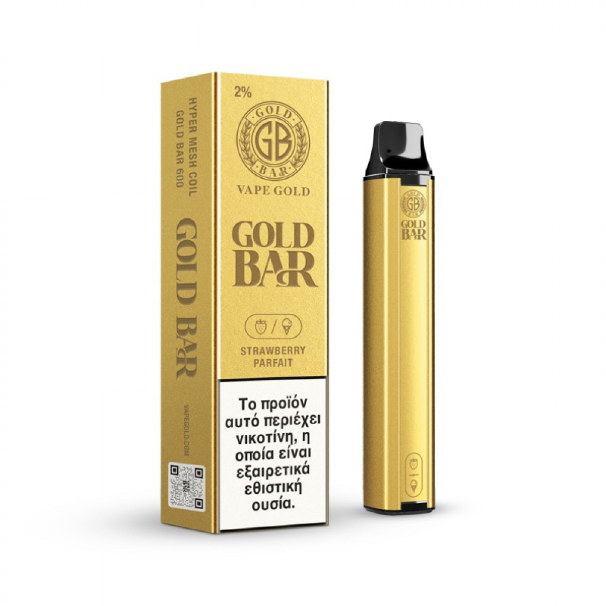 Gold Bar – Strawberry Parfait 600 Puffs